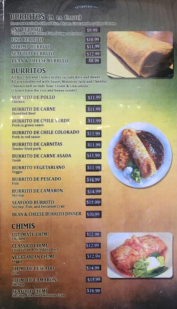 Antonio's Mexican Food & Grill Menu image 3