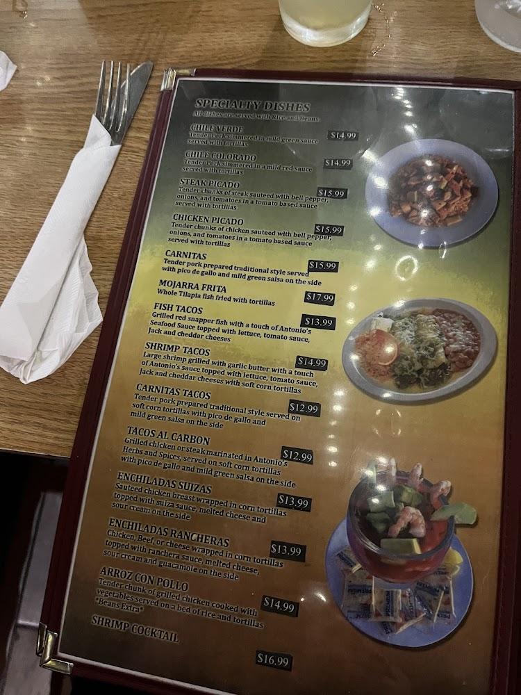 Antonio's Mexican Food & Grill Menu image 4
